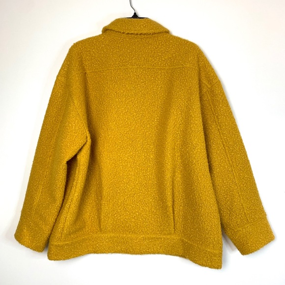 Madewell Bouclé Bomber Jacket - Yellow, Size Large - Picture 8 of 8
